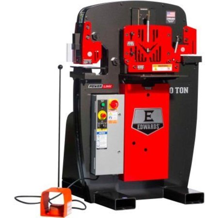 EDWARDS MFG CO. 50 Ton Ironworker - 3 Phase, 230V w/ Hydraulic Accessory Pack - Edwards IW50-3P230-AC500